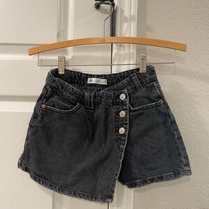 Zara Girls Black Denim Skort